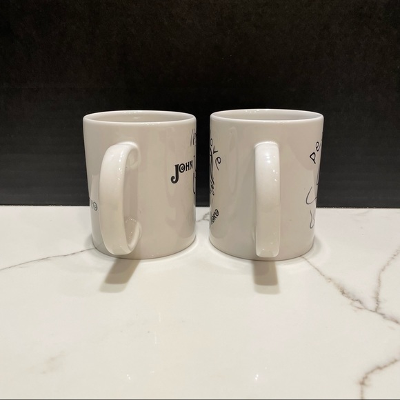 John Lennon & Yoko Ono Peace Sign Hug Close Coffee & Tea Mug Lot of 2 - Picture 3 of 8
